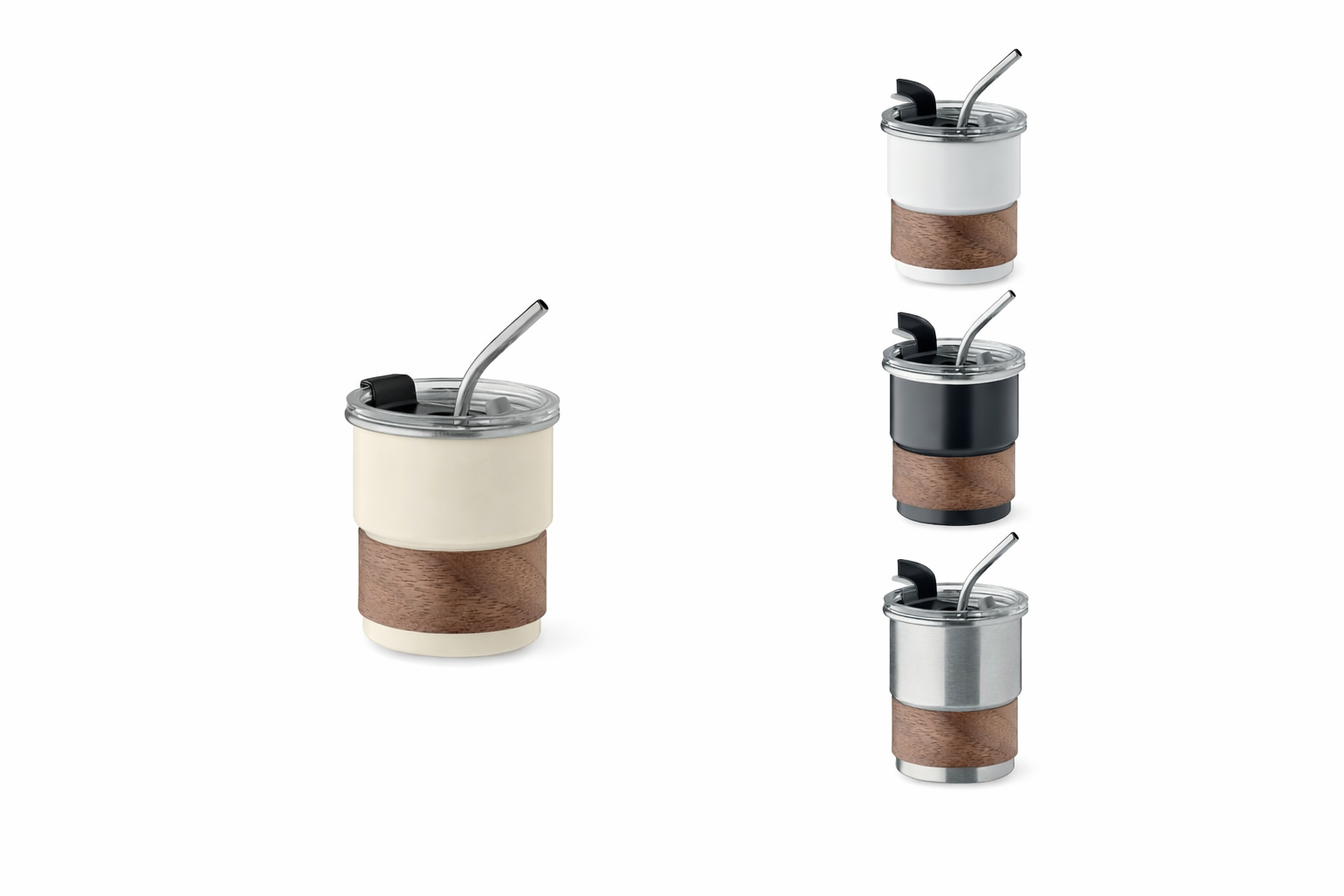 Single wall tumbler in recycled stainless steel 260 ml