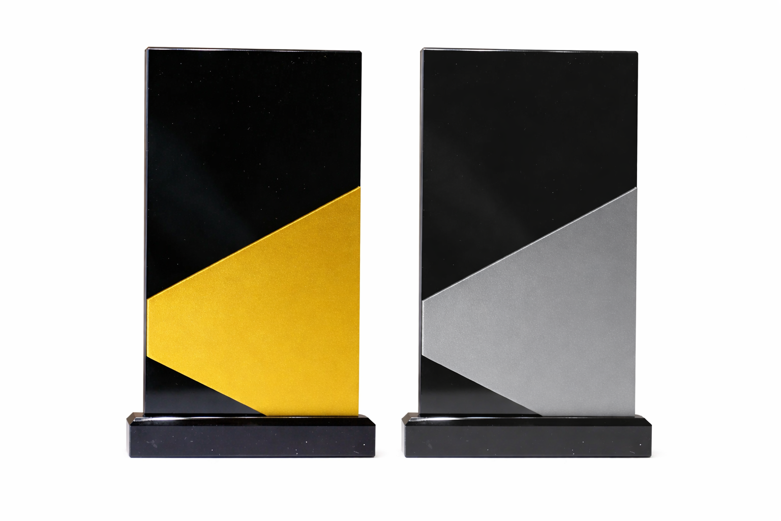 Metal and glass trophy